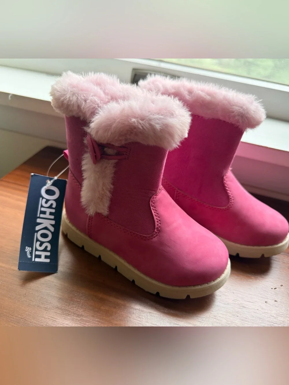 OshKosh B'gosh Pink Girls' Faux-Fur Lined Boots